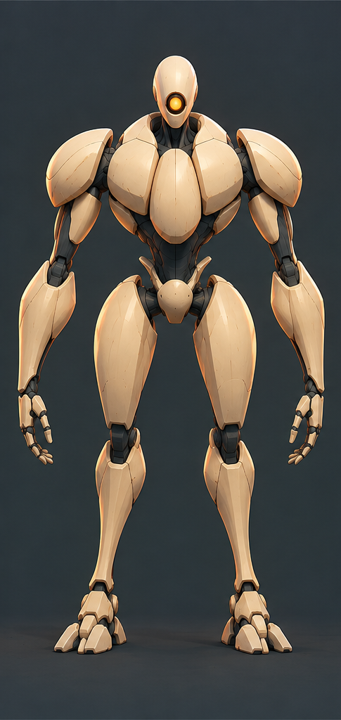 Walker with ivory armour and an amber eye